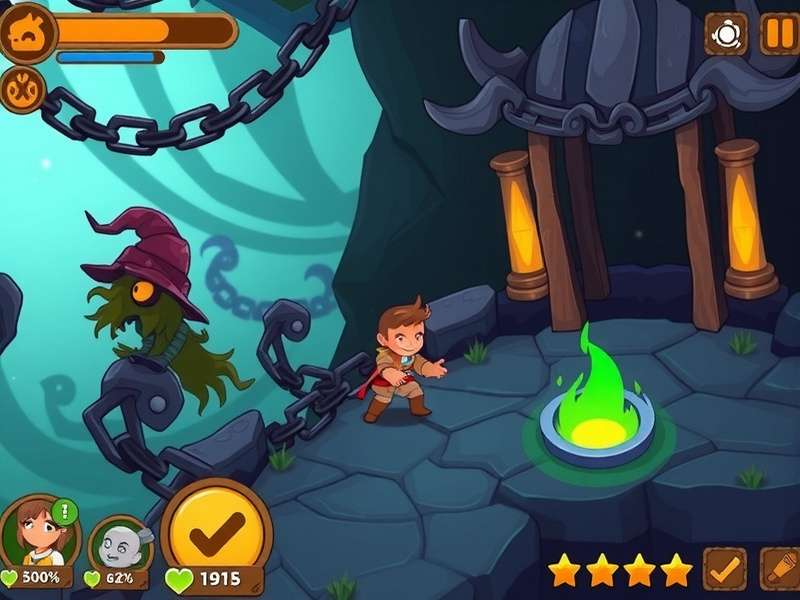 Gameplay Mechanics in Action Ginger Whirlwind Quest combat and puzzle solving scene