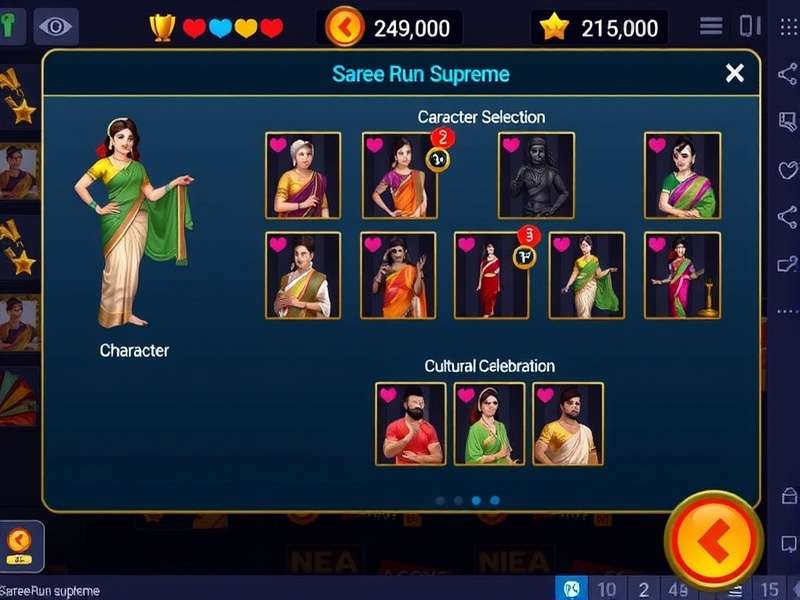 Saree Run Supreme Character Selection