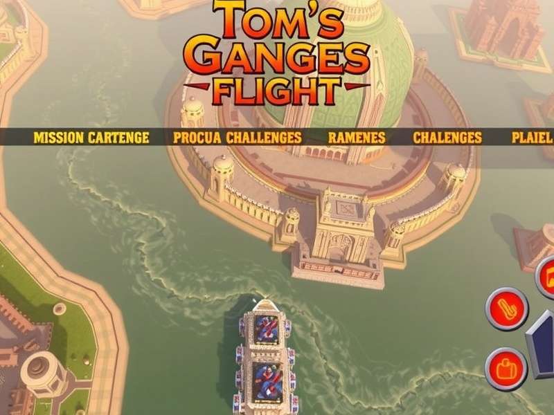 Tom S Ganges Flight mission selection screen showing various challenges