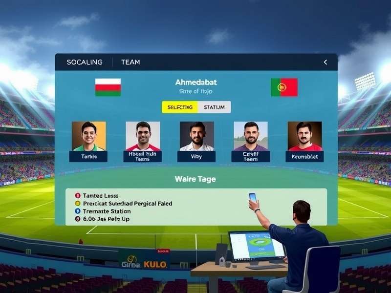 Team Selection in Gujarat Superstars FIFA Gujarat Superstars FIFA team selection screen