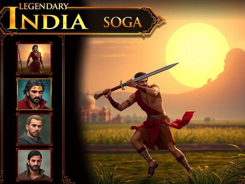 Legendary India Saga Character Selection Screen Legendary India Saga gameplay screenshot showing character selection
