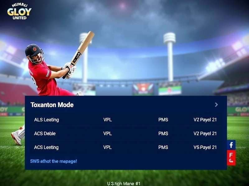 Tournament Mode in Mumbai Glory United Mumbai Glory United tournament mode interface