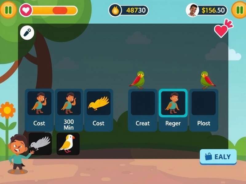 Fine Birdie Gameplay Interface Fine Birdie gameplay screenshot showing colorful interface