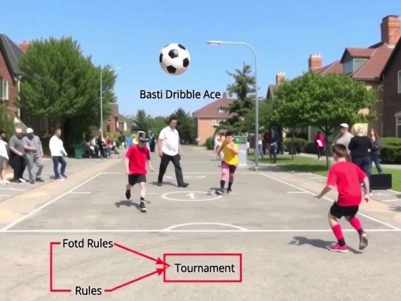 Basti Dribble Ace street football match in progress