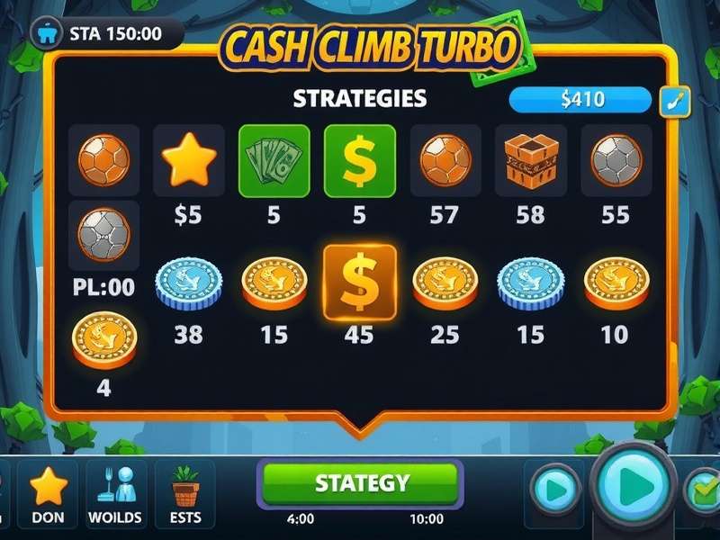 Cash Climb Turbo Strategy Selection Cash Climb Turbo strategy selection screen