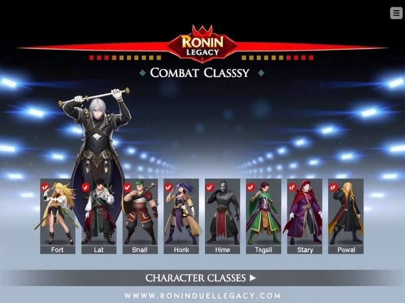 Character Selection in Ronin Duel Legacy Ronin Duel Legacy character selection screen