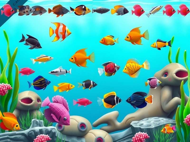 Tropical Aquarium Adventure Gameplay Tropical Aquarium Adventure gameplay screenshot showing colorful fish in an aquarium