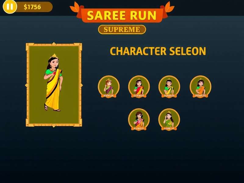 Saree Run Supreme Game Screenshot