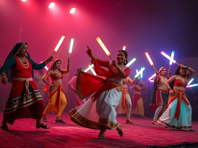Historical depiction of Dandiya dance in ancient Indian art