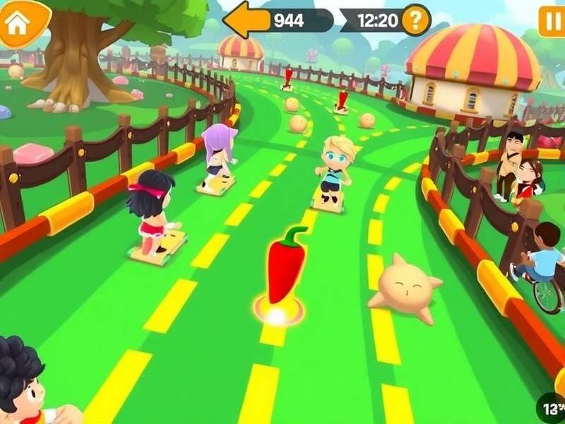 Chilli Charm Sprint tournament competition with diverse characters and vibrant visuals