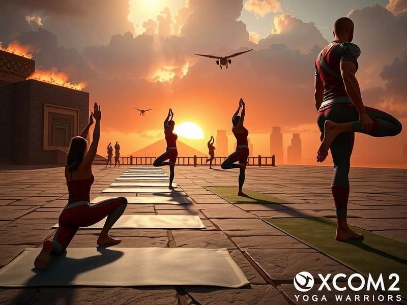 XCOM 2 Yoga Warriors strategy session showing multiple yoga poses in formation