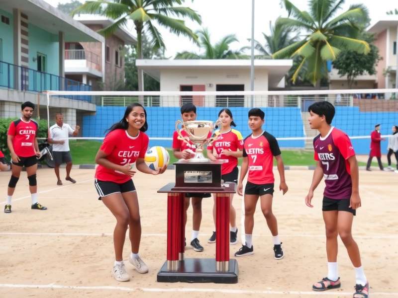 Team Training Session Velachery Volley Pioneers training session in progress