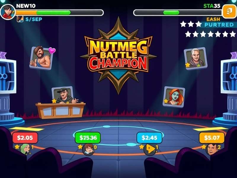 Diverse character roster in Nutmeg Battle Champion Nutmeg Battle Champion character selection screen