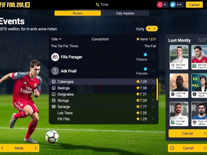 FIFA Manager Wizard Gold tactical interface