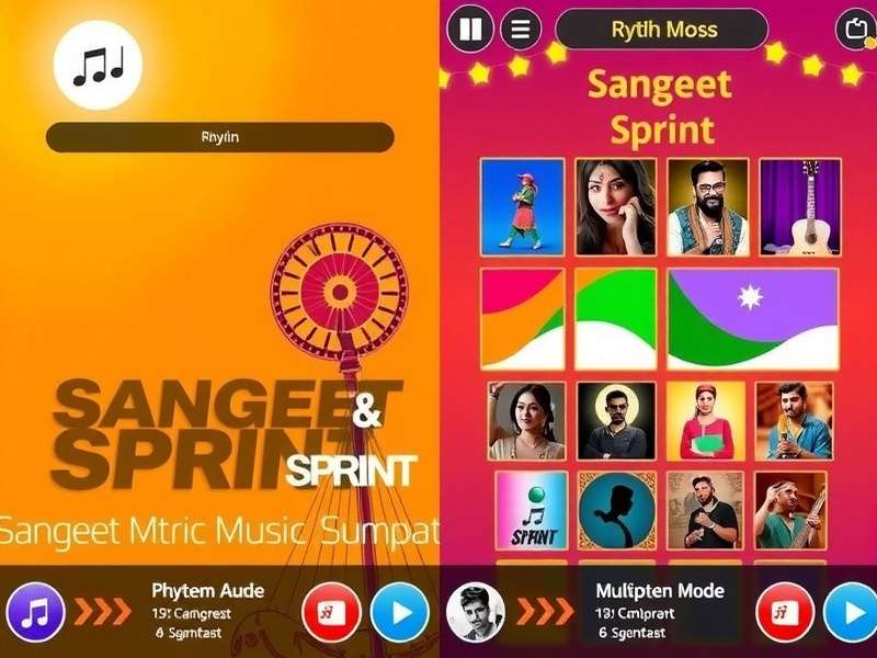 Sangeet Sprint multiplayer mode showing competitive gameplay