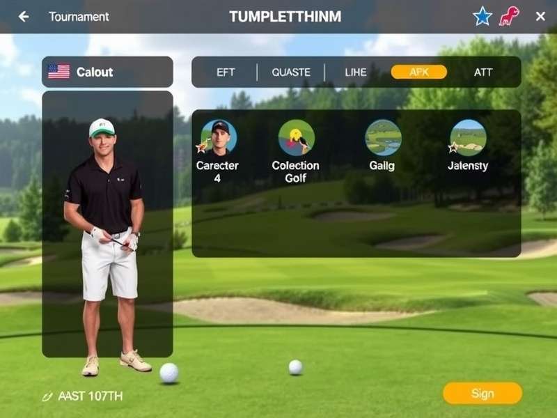 Champion Golf Grandeur Gameplay Champion Golf Grandeur gameplay screenshot showing beautiful golf course