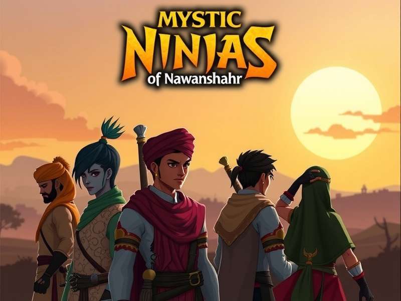 Character lineup from Mystic Ninjas Of Nawanshahr showing diverse warrior designs
