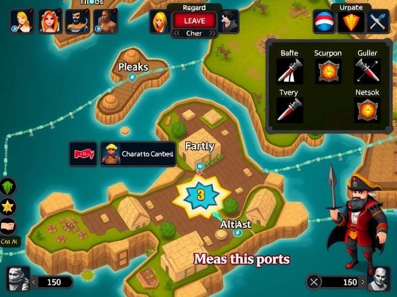 Vasco Marauders gameplay screenshot showing strategic map