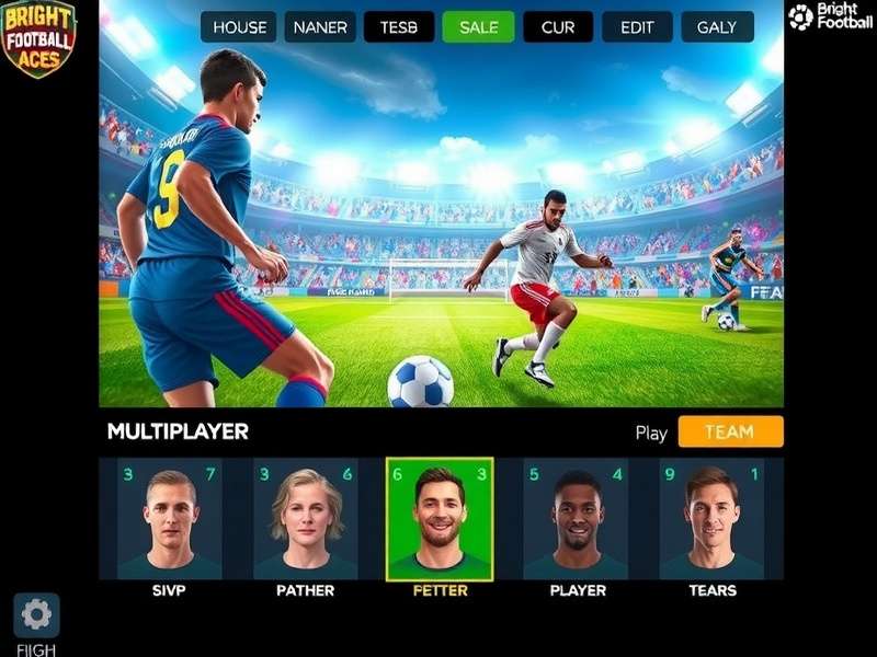 Bright Football Aces Multiplayer Bright Football Aces multiplayer mode interface