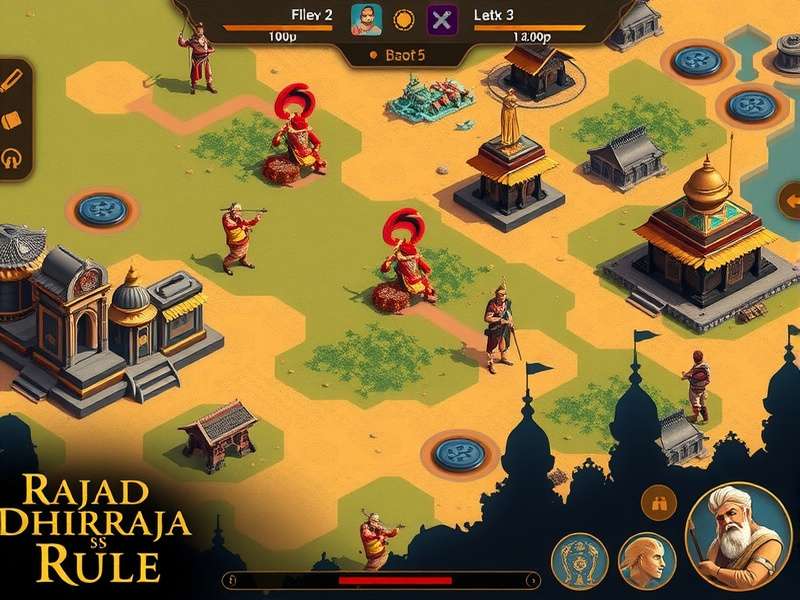 Rajadhiraja S Rule battle scene with strategic units