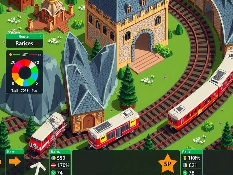 Railway Pixel Adventure route planning interface