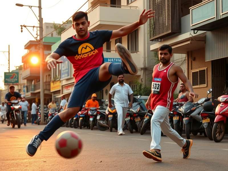 Madras Magic Kickers Street Game Traditional Madras Magic Kickers gameplay in Chennai streets