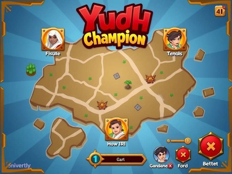Character Selection in Yudh Mighty Champion Yudh Mighty Champion character selection screen