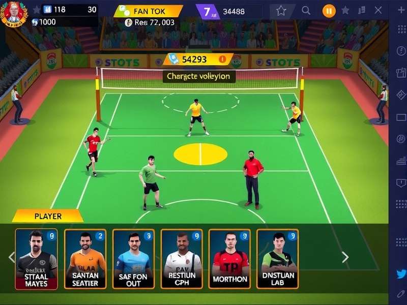 Desi Volley Legends Gameplay Desi Volley Legends gameplay screenshot showing volleyball action