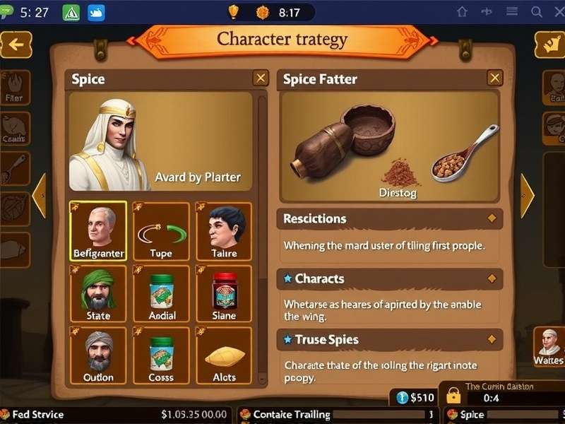 Cumin Trailblazers Advanced Strategy Dashboard Advanced strategy interface in Cumin Trailblazers
