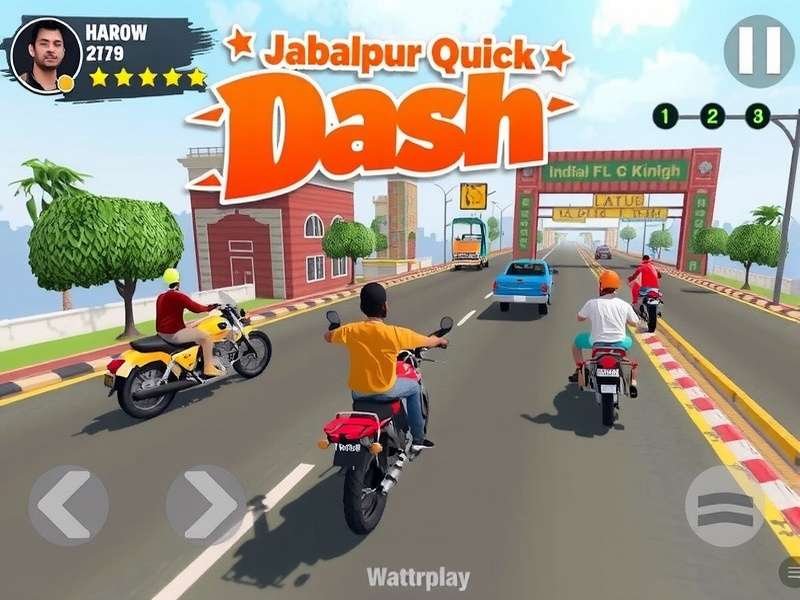 Gameplay environment in Jabalpur Quick Dash Jabalpur Quick Dash gameplay screenshot showing Indian city environment