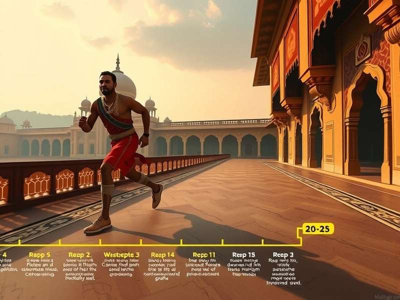Maharaja S Marathon Gameplay Maharaja S Marathon gameplay screenshot showing character running through Indian palace