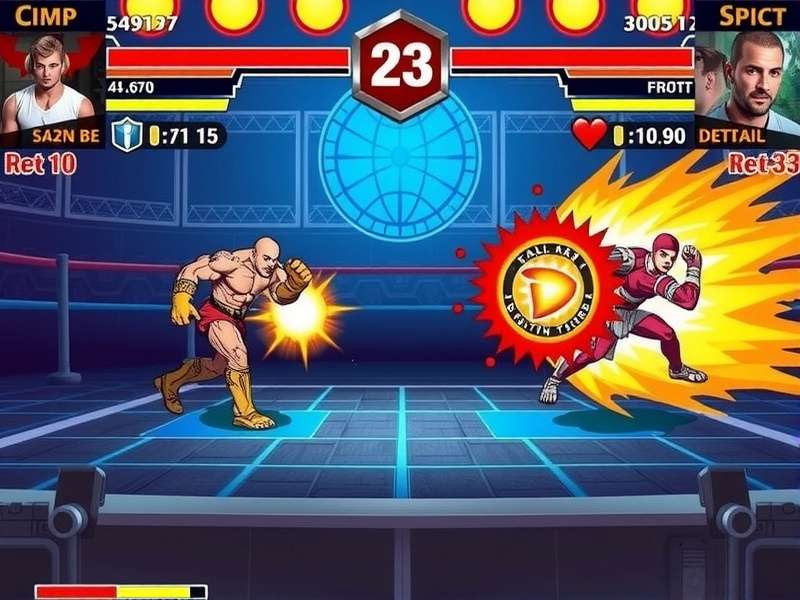 Fighter Frenzy Intense Combat Scene Fighter Frenzy gameplay screenshot showing character combat