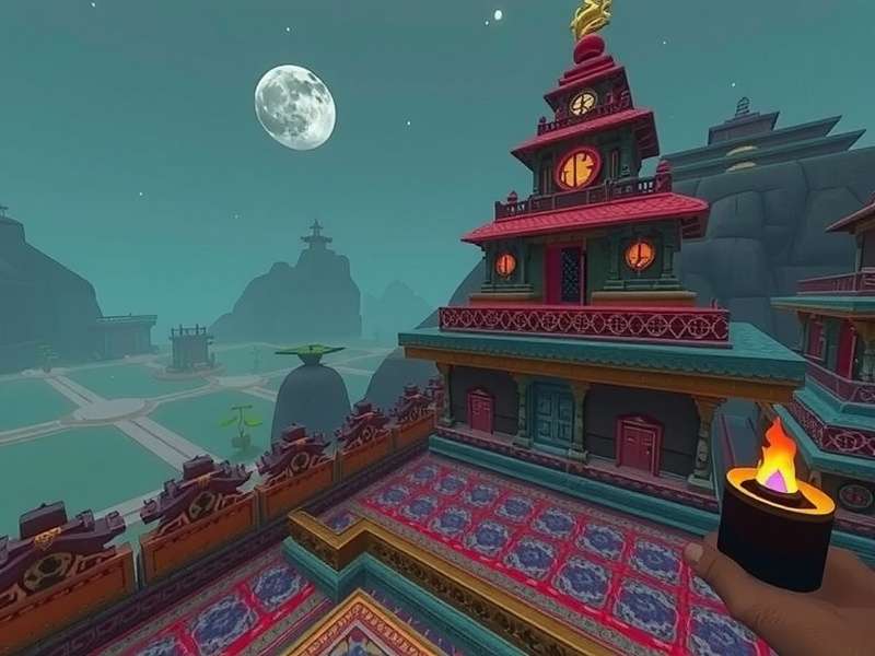 Immersive environments in Kali Ma Mystical VR Kali Ma Mystical VR game environment showing mystical temples and landscapes