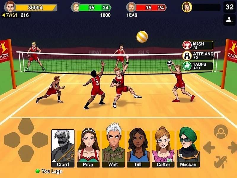 Gladiator Spikers Punjab control scheme and gameplay interface