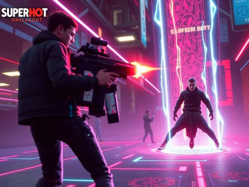 Development team working on Superhot Desi Onslaught