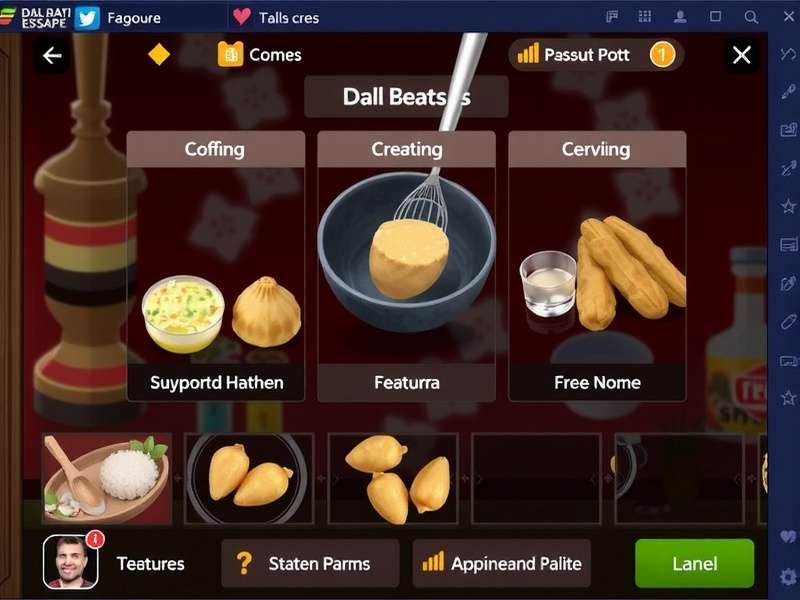 Dal Baati Escape Game Interface Dal Baati Escape Game Interface