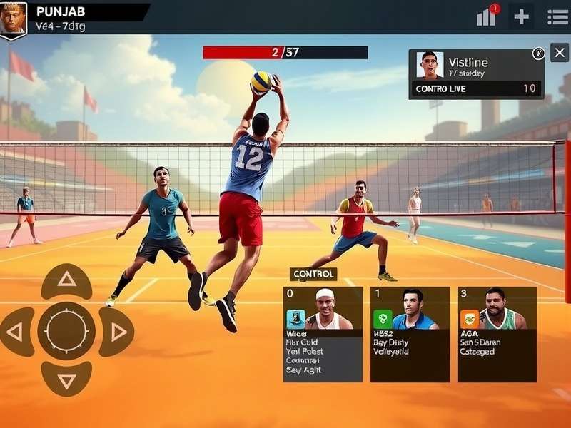 Gladiator Spikers Punjab team lineup showing diverse player characters