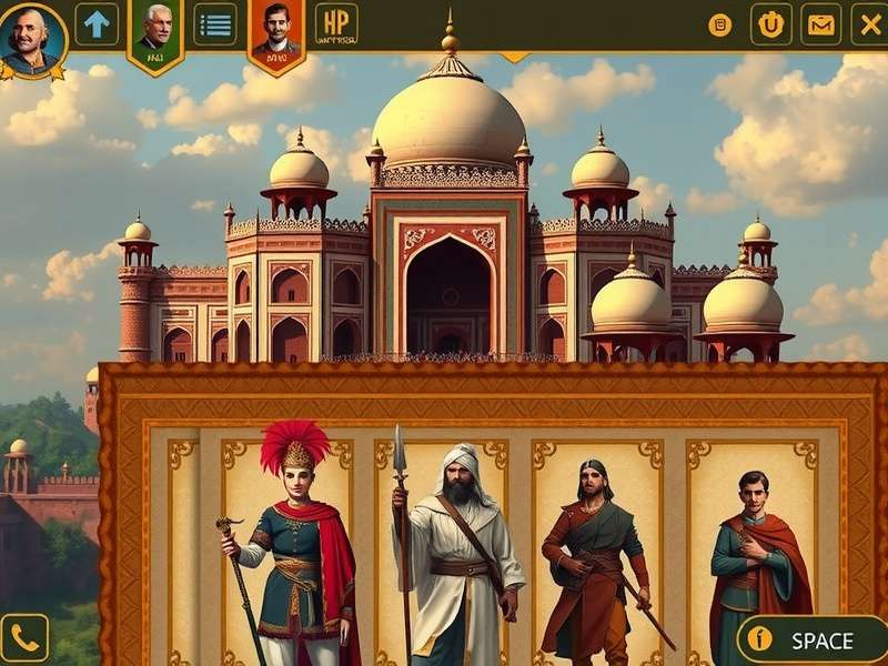 Mughal Valor Venture Empire Management Interface Mughal Valor Venture gameplay screenshot showing empire management