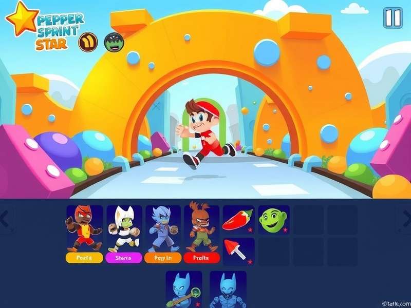 Pepper Sprint Star Power-ups Pepper Sprint Star power-up collection during gameplay