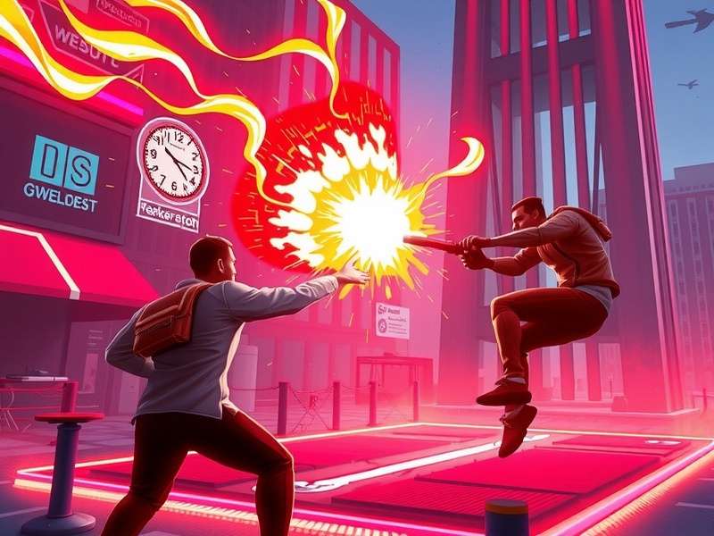 Superhot Desi Onslaught key art showing protagonist in action