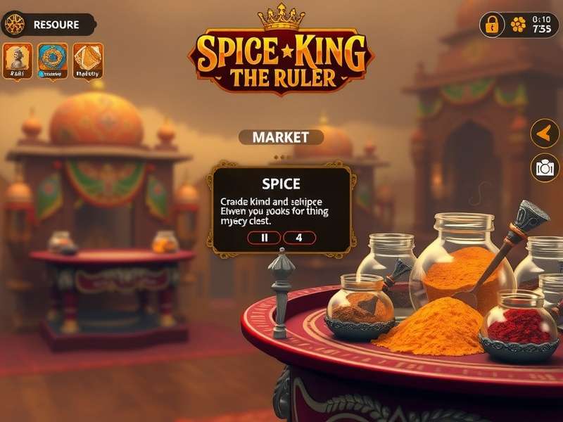 Spice King The Ruler - Trade Interface Spice King The Ruler gameplay showing trade interface and spice market