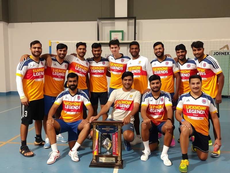 Early Years of Lucknow Handball Legends Historical photograph of early Lucknow Handball Legends team