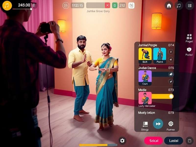 Jhumka Groove Glory Gameplay Jhumka Groove Glory gameplay screenshot showing traditional Indian dance moves