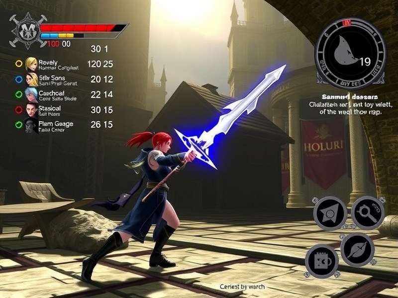 Key Narrative Moment in Squall Hammer Crusader Story scene from Squall Hammer Crusader showing dramatic narrative moment