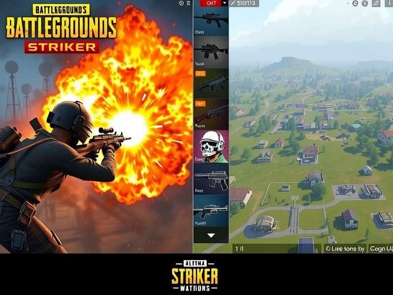 PUBG Alpha Striker Intense Battle Action PUBG Alpha Striker gameplay screenshot showing intense battle action