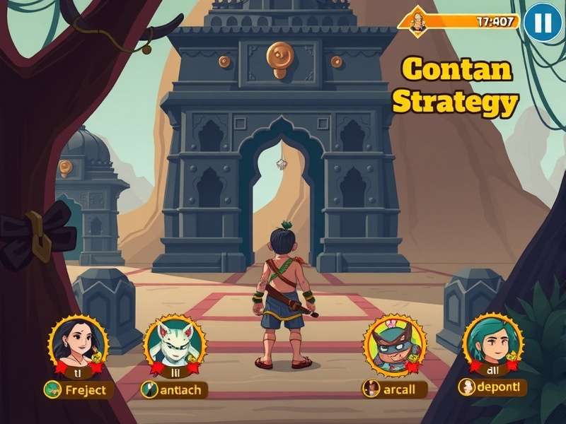 Naan Adventure Quest Gameplay Naan Adventure Quest gameplay screenshot showing character in Indian temple