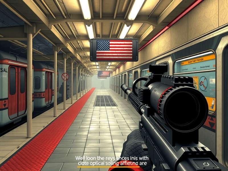 Subway Sniper Standoff Environment Detail Subway Sniper Standoff environment showing detailed subway station