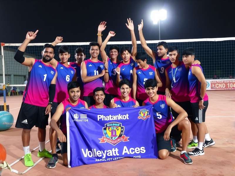 Pathankot Volley Aces Championship Celebration Pathankot Volley Aces team celebration