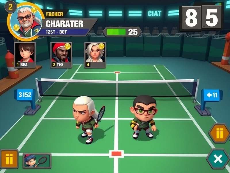 Titans Tennis Aces Character Selection Titans Tennis Aces gameplay screenshot showing character selection screen
