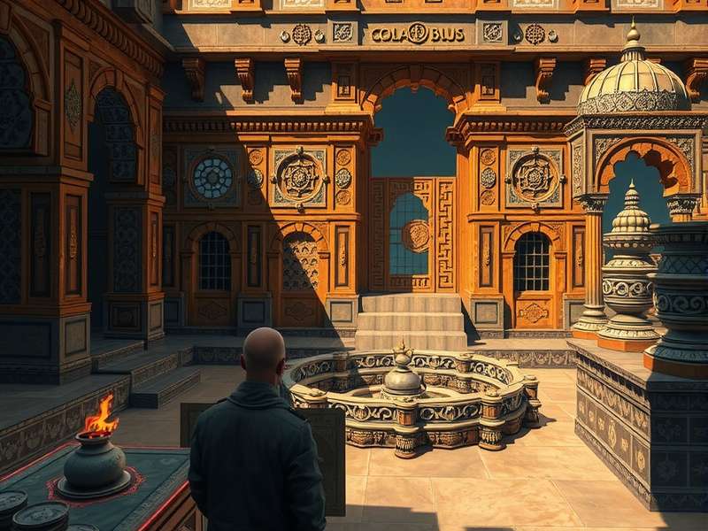 Ancient Haveli Puzzle showing detailed architectural elements